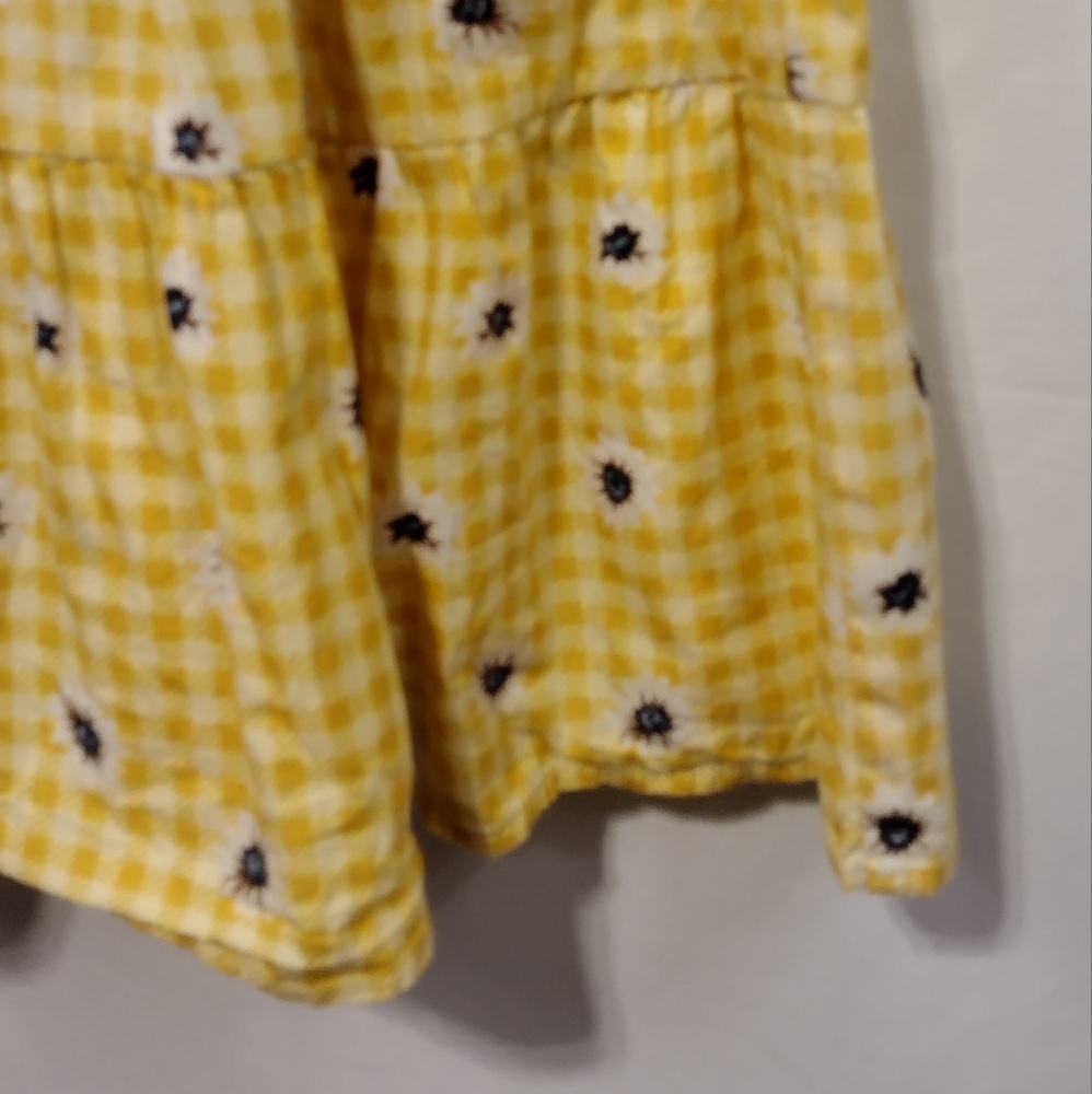 Derek Heart Cutout Tiered Dress Women's S Yellow Retro 90s Y2K Cottagecore Beach - Picture 4 of 8
